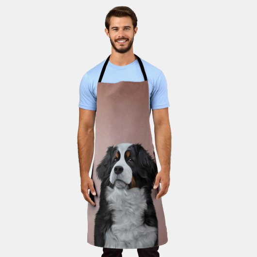 Tekening Bernese Mountain Dog Schort (Gedragen)