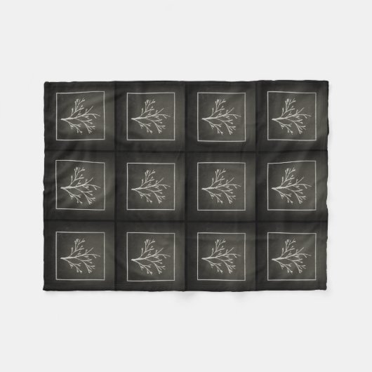 Tekening bijtarestructuur Sapling Chalk Fleece Deken (Voorkant (Horizontaal))