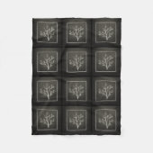 Tekening bijtarestructuur Sapling Chalk Fleece Deken (Voorkant)