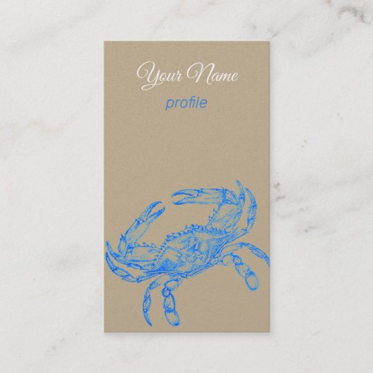 tekening - Blauwe krab NO2 - Visitekaartje (Voorkant)