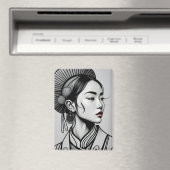 tekening chinees meisje magneet (Insitu (Vaatwasser))
