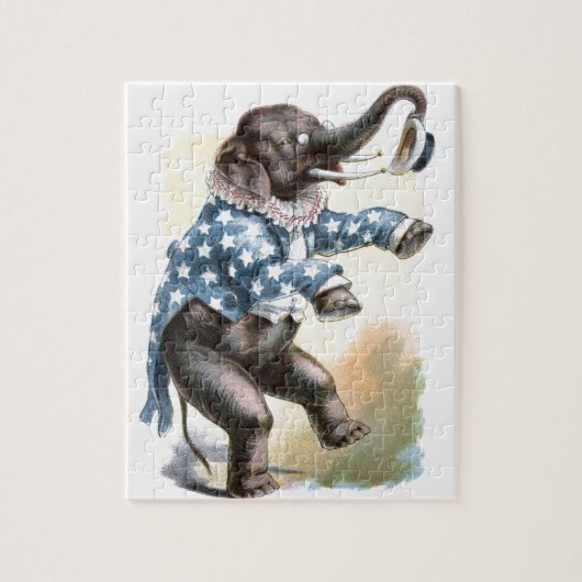 tekening: Circus Elephant Legpuzzel (Verticaal)