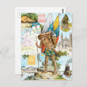  tekening: Colombia en Ecuador Briefkaart (Voorkant / Achterkant)