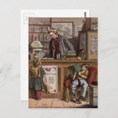 tekening: De Antiek boekwinkel Briefkaart (Voorkant / Achterkant)