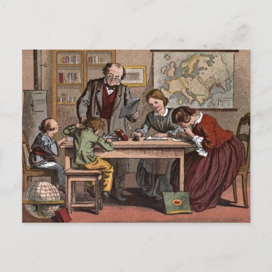  tekening: De Antiek leraar Briefkaart (Voorkant)