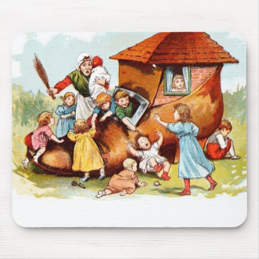 tekening: De vrouw die in een hoefijzer woont Muismat (Voorkant)