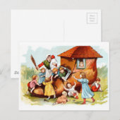  tekening: de vrouw die in een schoen woont briefkaart (Voorkant / Achterkant)