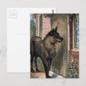  tekening: De Wolf bij oma's deur Briefkaart (Voorkant / Achterkant)