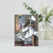  tekening: De Wolf in oma's kleren Briefkaart (Staand voorkant)