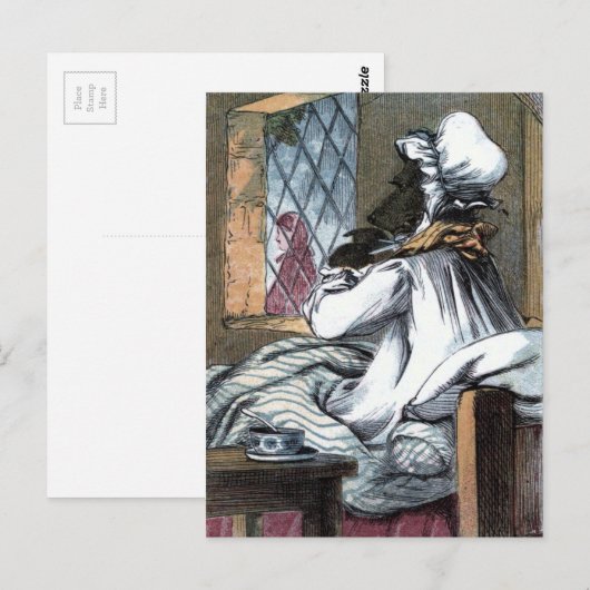  tekening: De Wolf in oma's kleren Briefkaart (Voorkant / Achterkant)