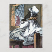  tekening: De Wolf in oma's kleren Briefkaart (Voorkant)