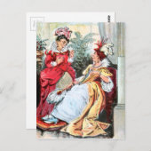  tekening: De zussen van de Ball Gowns Briefkaart (Voorkant / Achterkant)