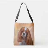Tekening Dog Cavalier King Charles Spaniel Crossbody Tas (Achterkant)