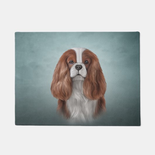 Tekening Dog Cavalier King Charles Spaniel Deurmat (Voorkant)