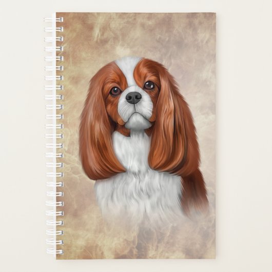 Tekening Dog Cavalier King Charles Spaniel Planner (Voorkant)