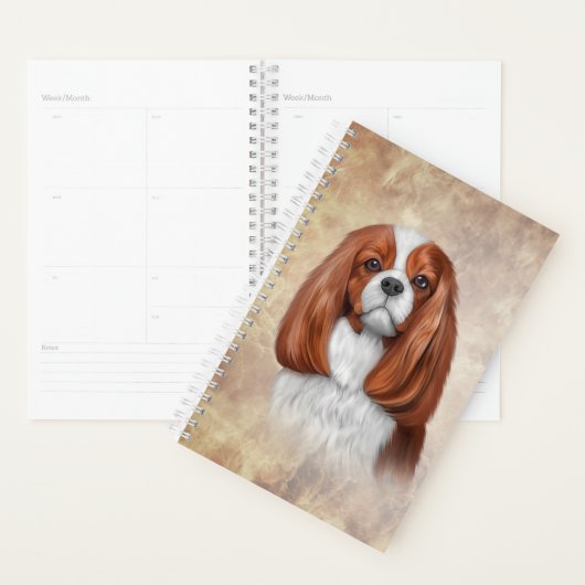 Tekening Dog Cavalier King Charles Spaniel Planner (Display)