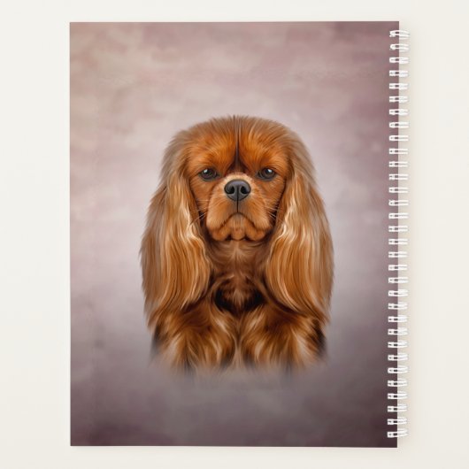 Tekening Dog Cavalier King Charles Spaniel Planner (Achterkant)