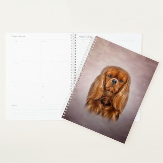 Tekening Dog Cavalier King Charles Spaniel Planner (Display)