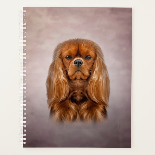 Tekening Dog Cavalier King Charles Spaniel Planner (Voorkant)