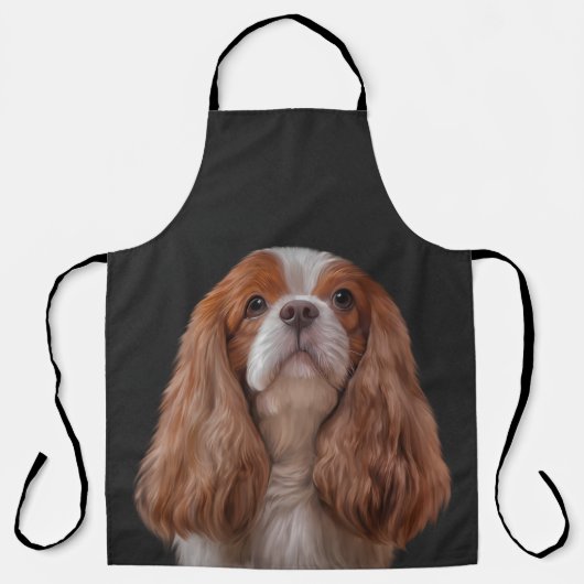 Tekening Dog Cavalier King Charles Spaniel Schort (Voorkant)