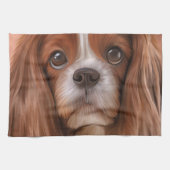 Tekening Dog Cavalier King Charles Spaniel Theedoek (Horizontaal)