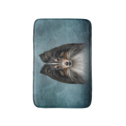 Tekening Dog Shetland Sheepdog, Sheltie Badmat (Voorkant Verticaal)