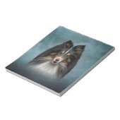 Tekening Dog Shetland Sheepdog, Sheltie Notitieblok (Linkerzijde)