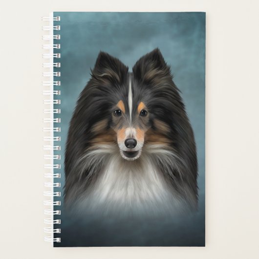 Tekening Dog Shetland Sheepdog, Sheltie Planner (Voorkant)
