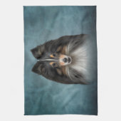 Tekening Dog Shetland Sheepdog, Sheltie Theedoek (Verticaal)