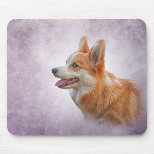 Tekening Dog Welsh Corgi Muismat (Voorkant)