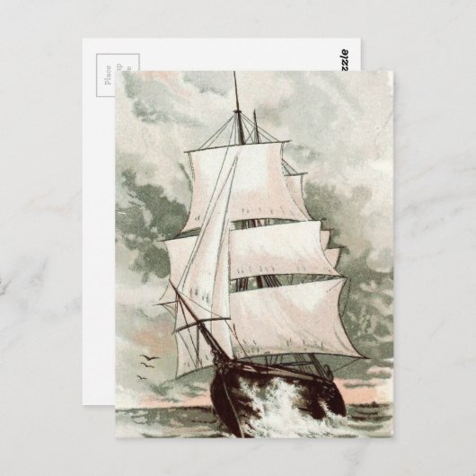 tekening: Drie verzonden Briefkaart (Voorkant / Achterkant)