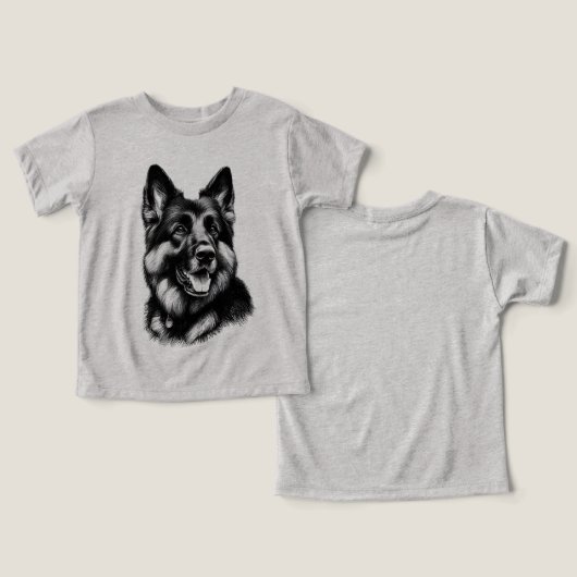 Tekening Duitse herder (Ontwerp Voorkant & Achterkant)