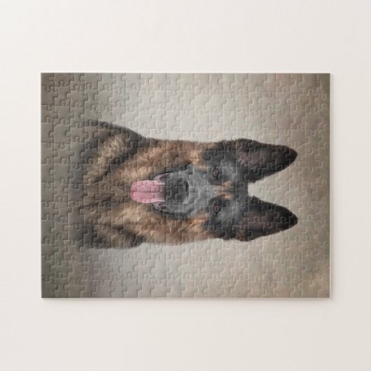 Tekening Duitse herderhond Legpuzzel (Horizontaal)