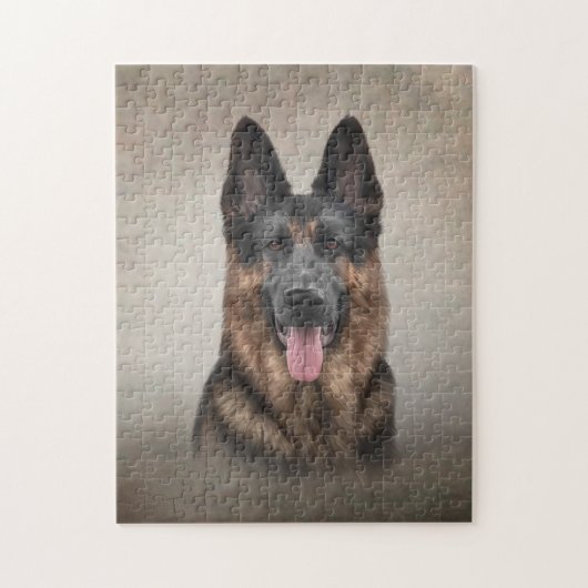 Tekening Duitse herderhond Legpuzzel (Verticaal)