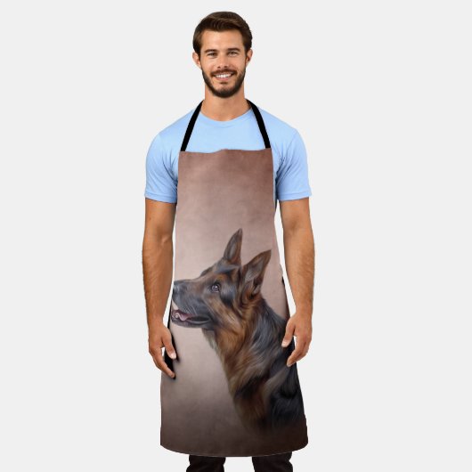 Tekening Duitse herderhond Schort (Gedragen)