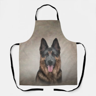 Tekening Duitse herderhond Schort