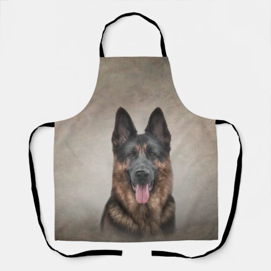 Tekening Duitse herderhond Schort (Voorkant)