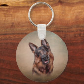 Tekening Duitse herderhond Sleutelhanger (Voorkant)