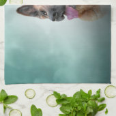 Tekening Duitse herderhond Theedoek (Gevouwen)