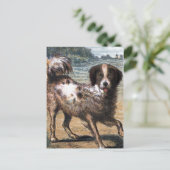 tekening: Een strakke hond Briefkaart (Staand voorkant)