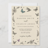  tekening Eenvoudige huwelijksuitnodiging Kaart (Voorkant)