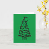 Tekening en gedepaart van Small Tree Moon Hug Kaart (Gele Bloem)