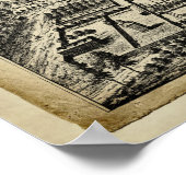 Tekening Engels country house architectuur Print 8 (Hoek)