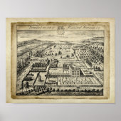 Tekening Engels country house architectuur Print 8 (Voorkant)