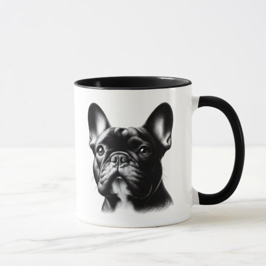 Tekening Franse Bulldog Mok (Rechts)