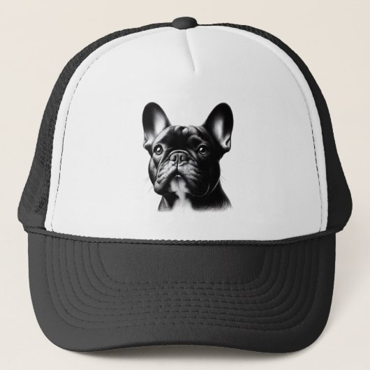 Tekening Franse Bulldog Trucker Pet (Voorkant)