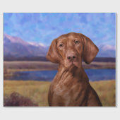 Tekening grappige Vizsla Pointer Cadeaupapier (Vlak)