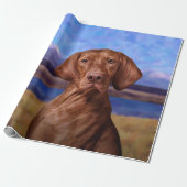 Tekening grappige Vizsla Pointer Cadeaupapier (Uitgerold)