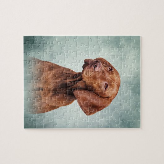 Tekening grappige Vizsla Pointer Legpuzzel (Horizontaal)
