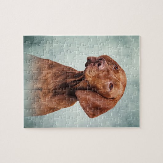 Tekening grappige Vizsla Pointer Legpuzzel (Horizontaal)